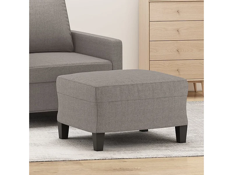 Taupe voetenbank 60x50x41 cm stof