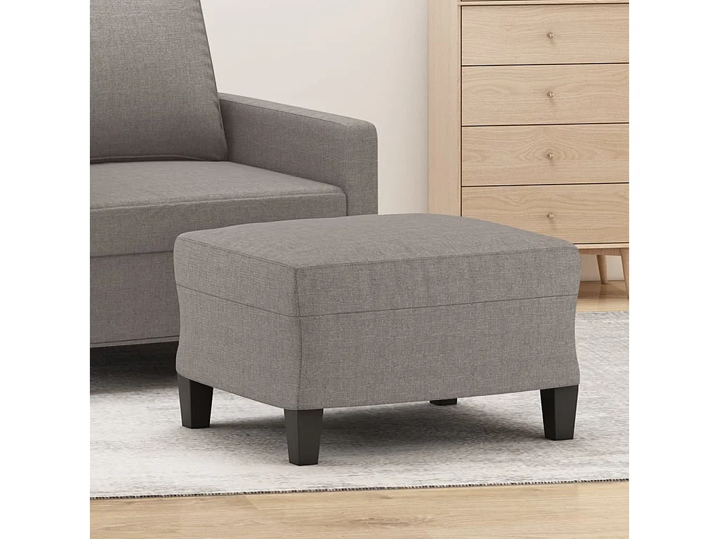 Taupe voetenbank 60x50x41 cm stof