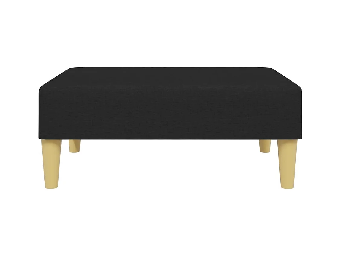 Reposapiés negro tela 77x55x31 cm