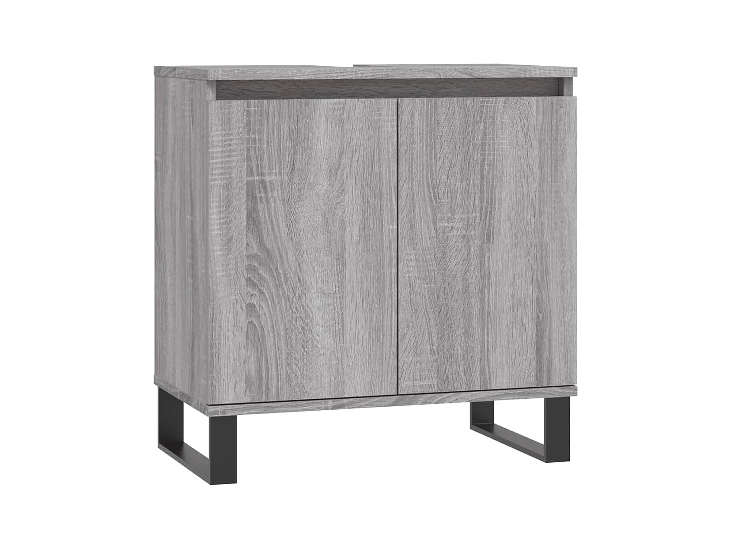 Ensemble d'armoires de salle de bain 3 pcs sonoma gris