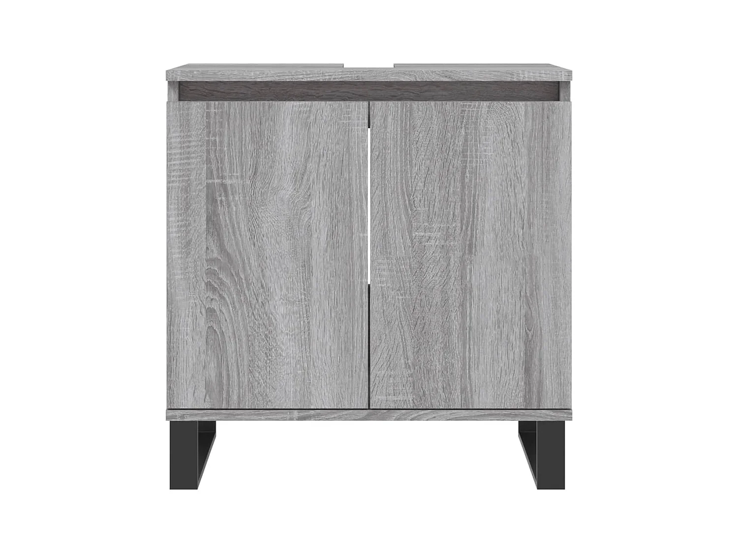 Ensemble d'armoires de salle de bain 3 pcs sonoma gris