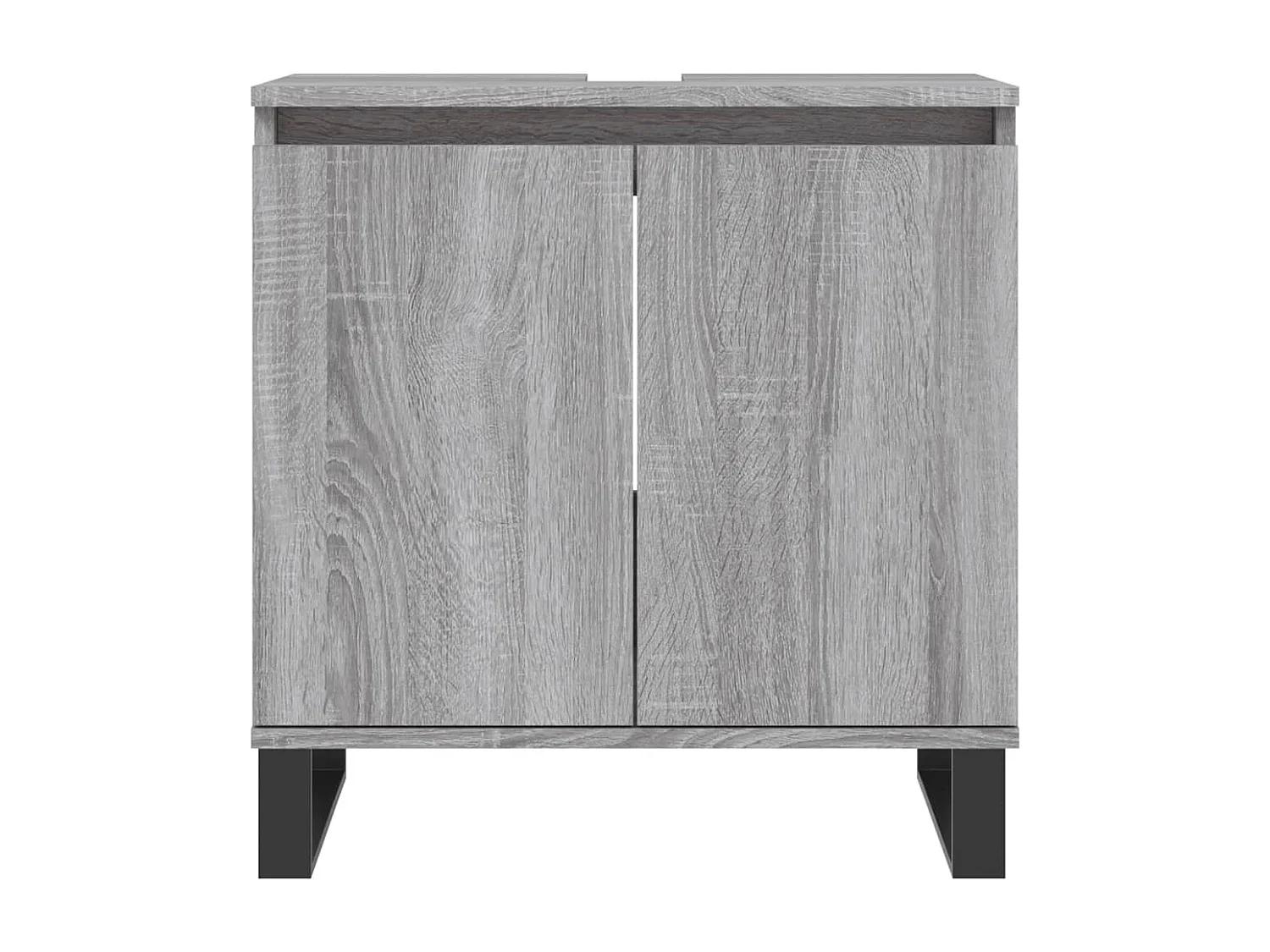 Ensemble d'armoires de salle de bain 3 pcs sonoma gris