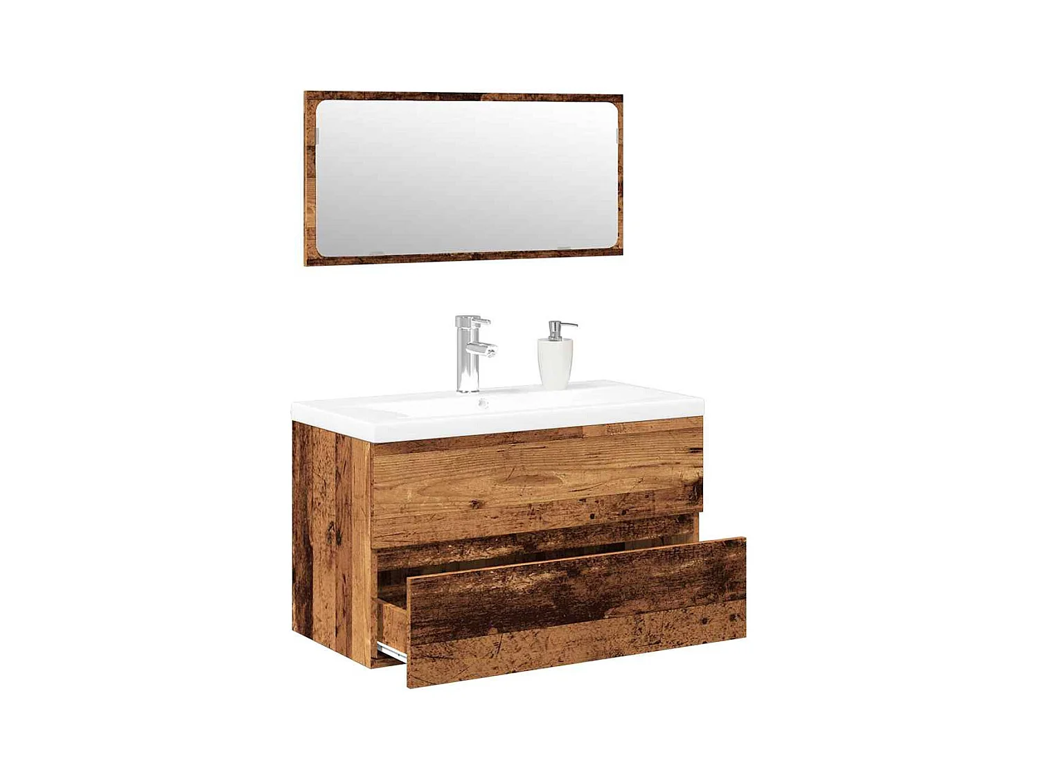 Conjunto de muebles de baño de madera de ingeniería