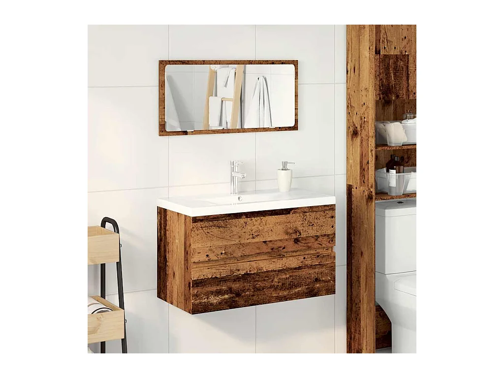 Conjunto de muebles de baño de madera de ingeniería