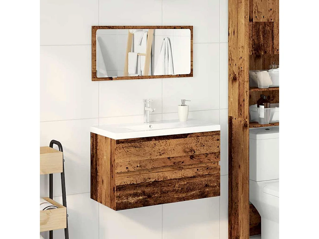 Conjunto de muebles de baño de madera de ingeniería