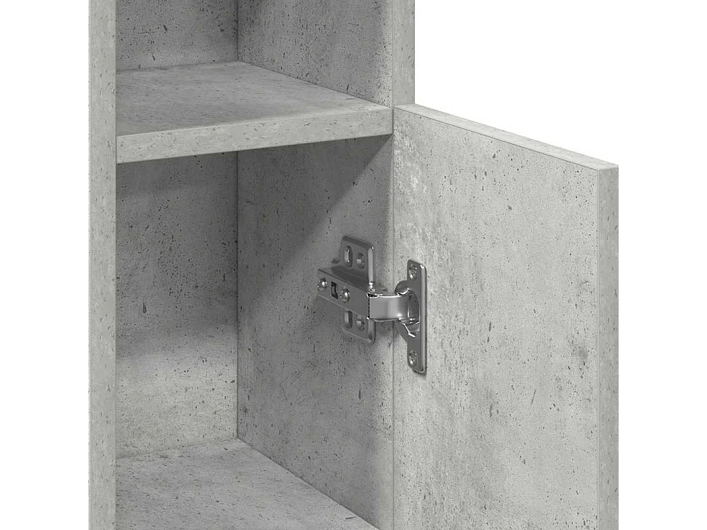 Meuble de salle de bain avec porte-rouleau gris béton