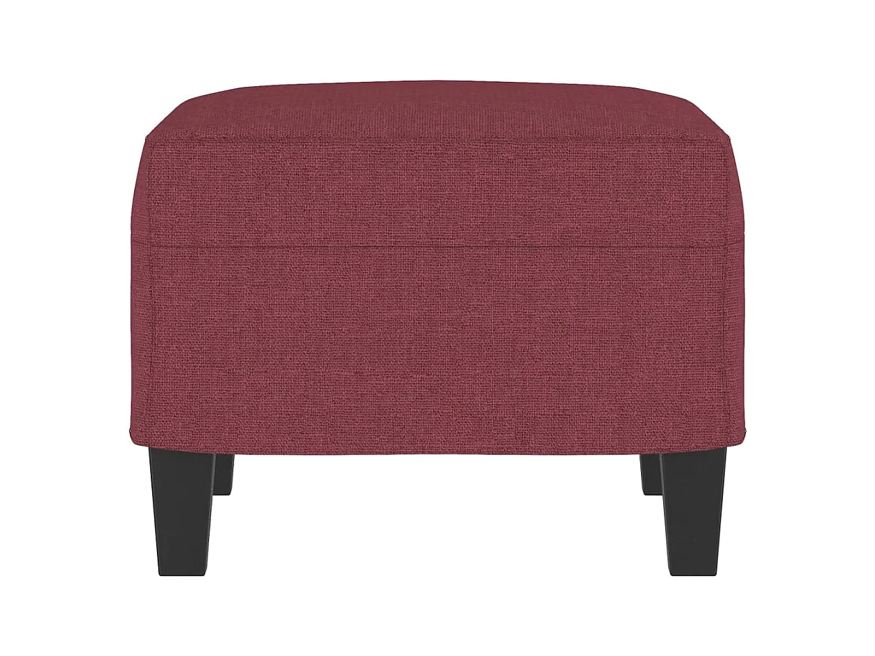 Bordeauxrode voetenbank 60x50x41 cm Stof