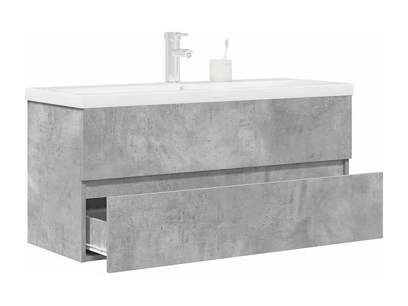 2-delige badkamermeubelset betongrijs