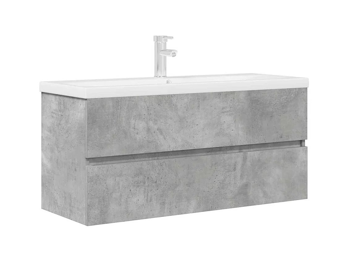 2-teiliges Badmöbel-Set Betongrau