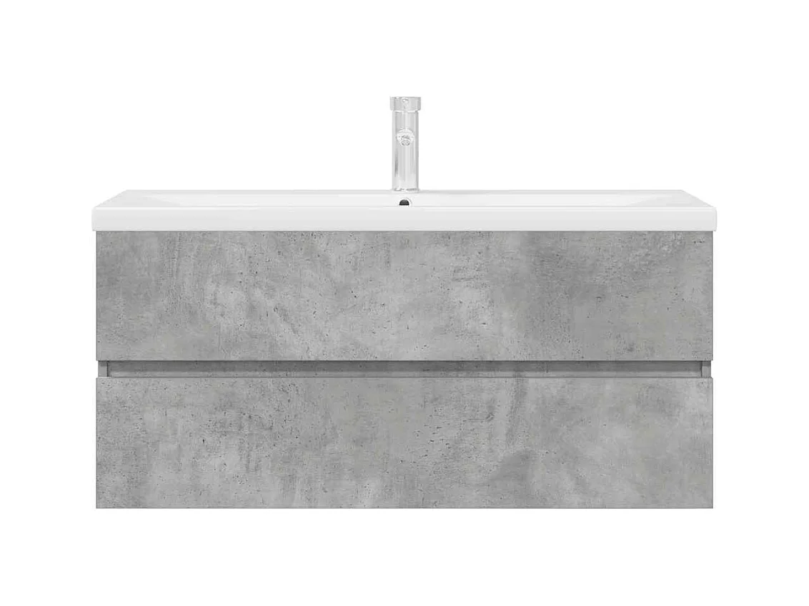 2-teiliges Badmöbel-Set Betongrau