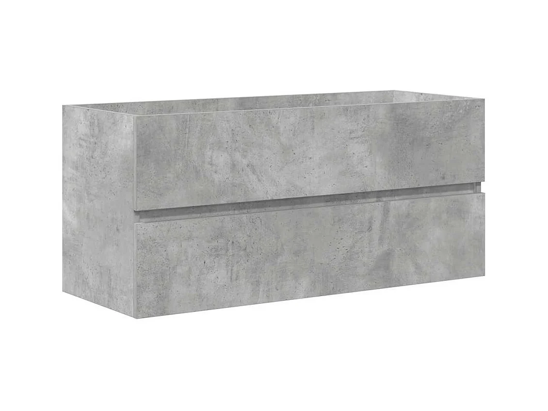 2-teiliges Badmöbel-Set Betongrau