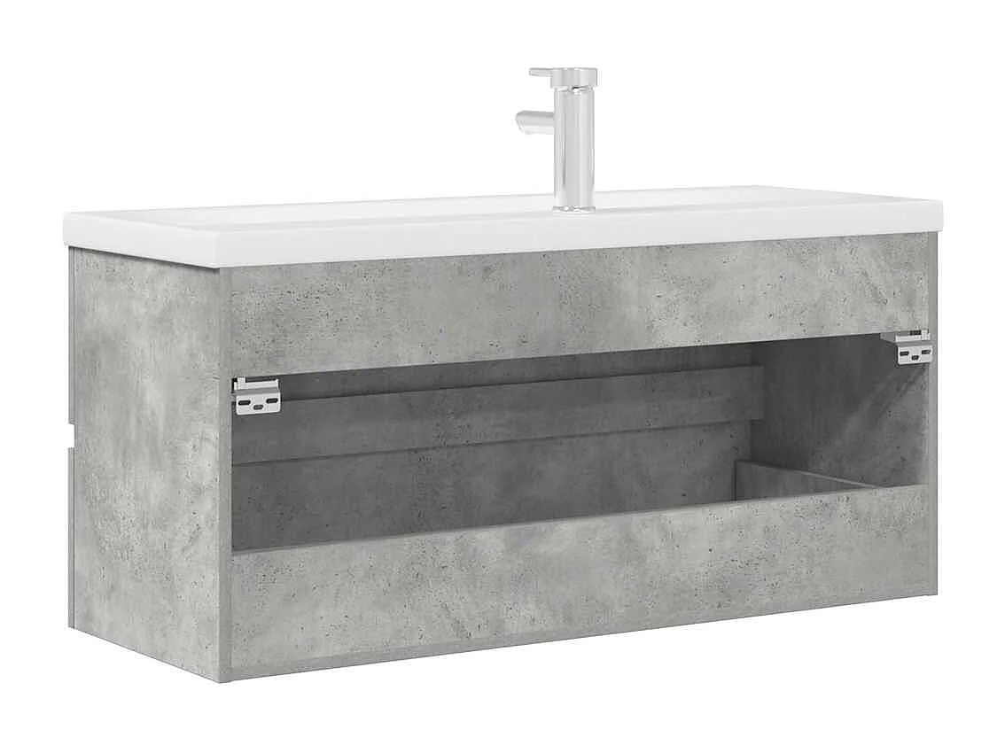 2-teiliges Badmöbel-Set Betongrau