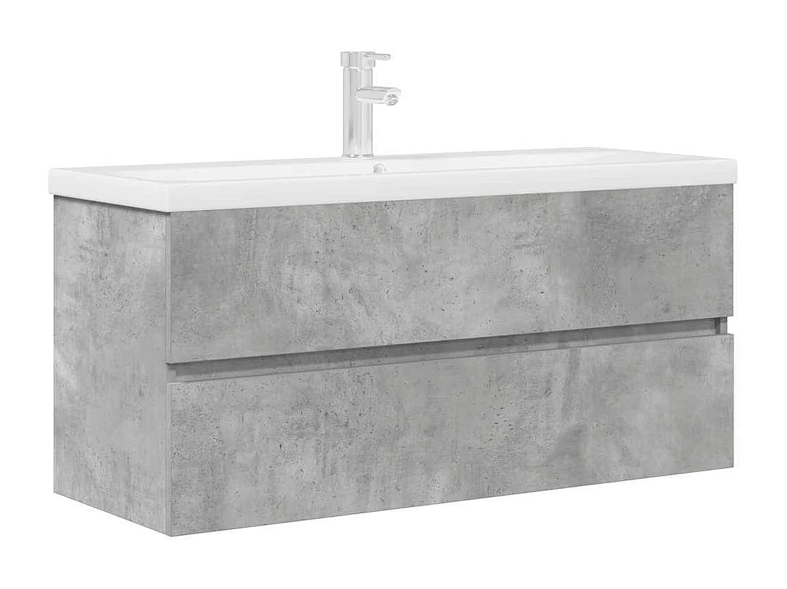 2-delige badkamermeubelset betongrijs
