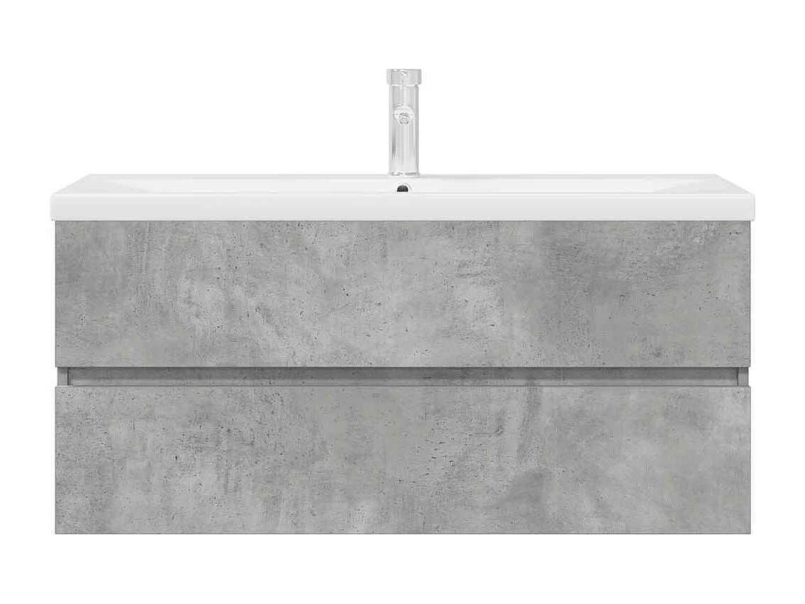 2-delige badkamermeubelset betongrijs