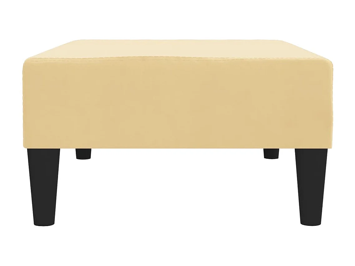 Crème voetenbank 78x56x32 cm fluweel