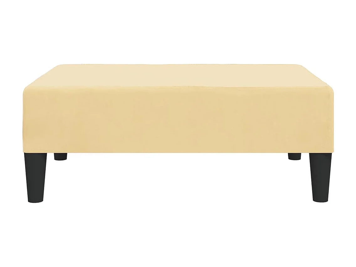 Poggiapiedi Crema 78x56x32 cm Velluto