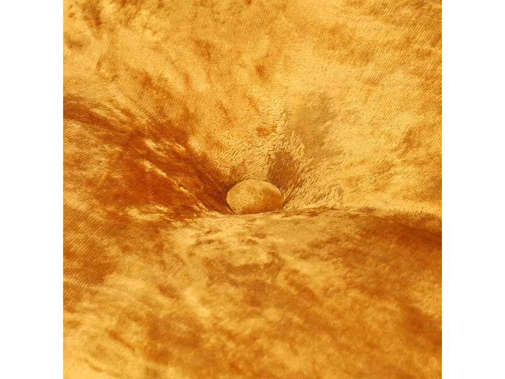 Pouf rotondo in velluto 40x20 cm senape