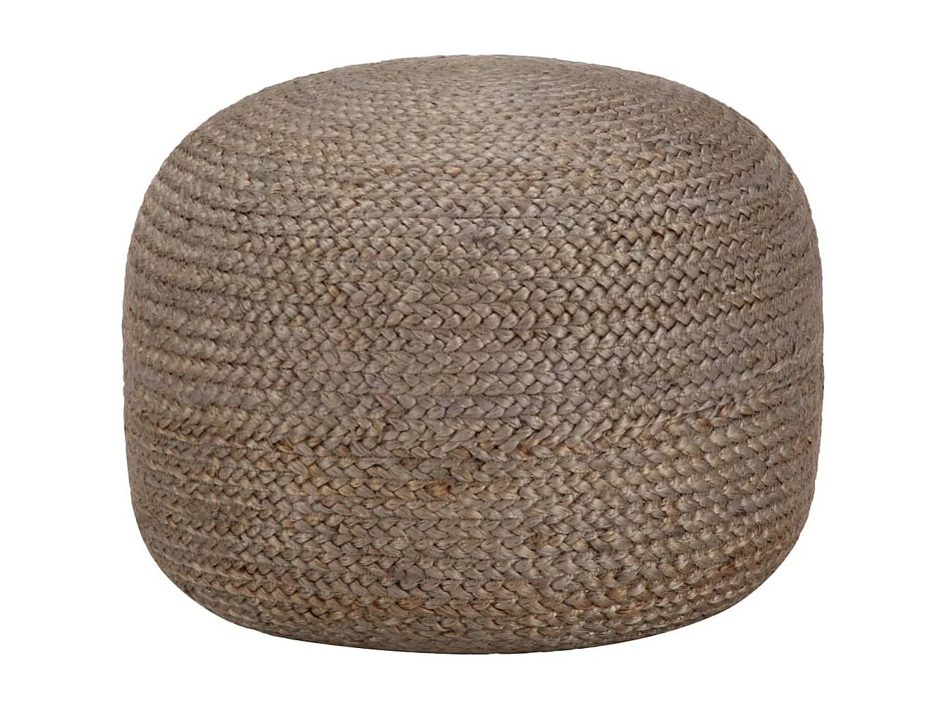 Pouf fatto a mano grigio chiaro 45 x 30 cm in juta
