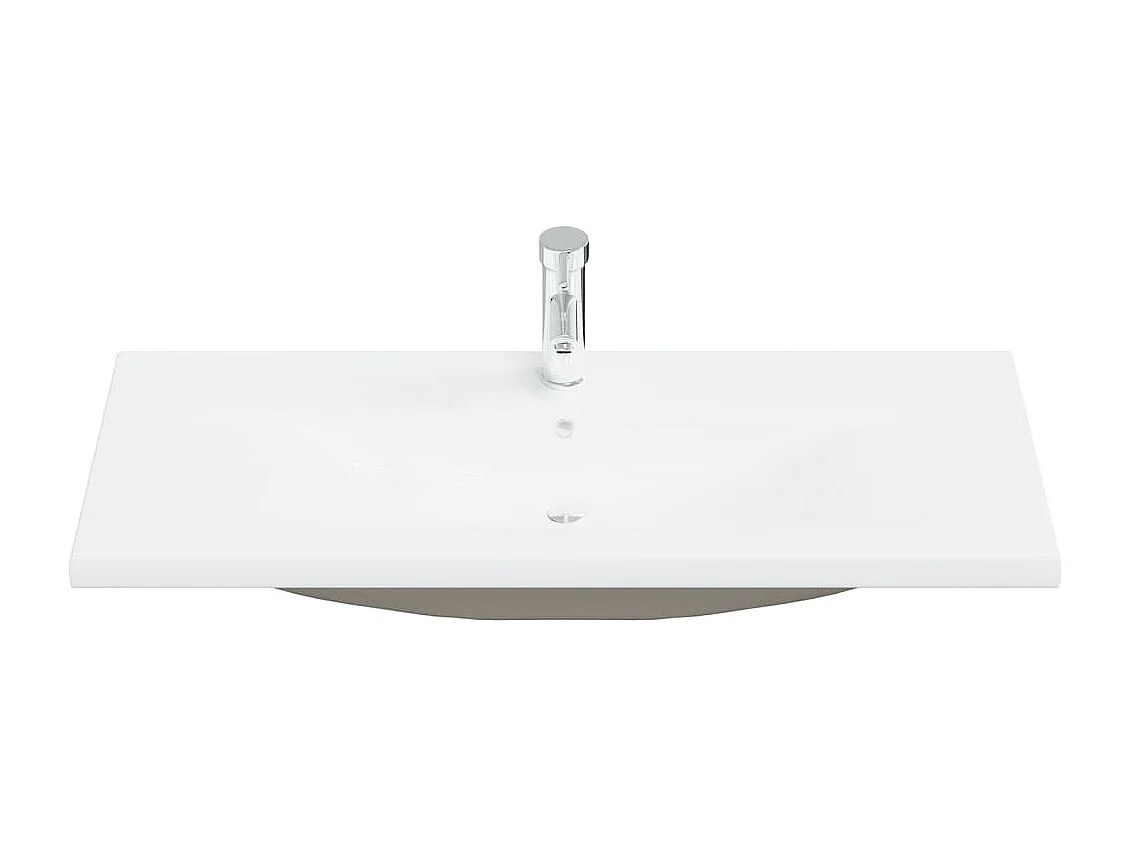 Juego de muebles de baño de 2 piezas de cerámica y madera de ingeniería