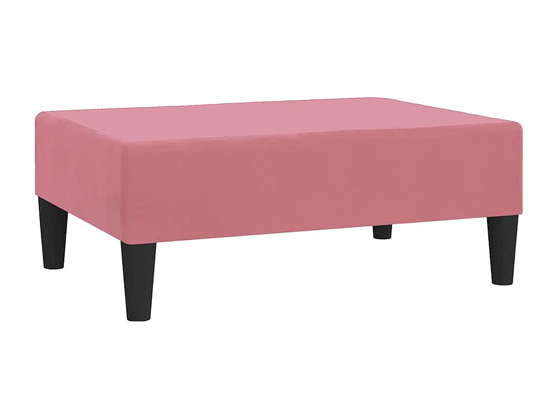 Roze voetenbank 78x56x32 cm fluweel