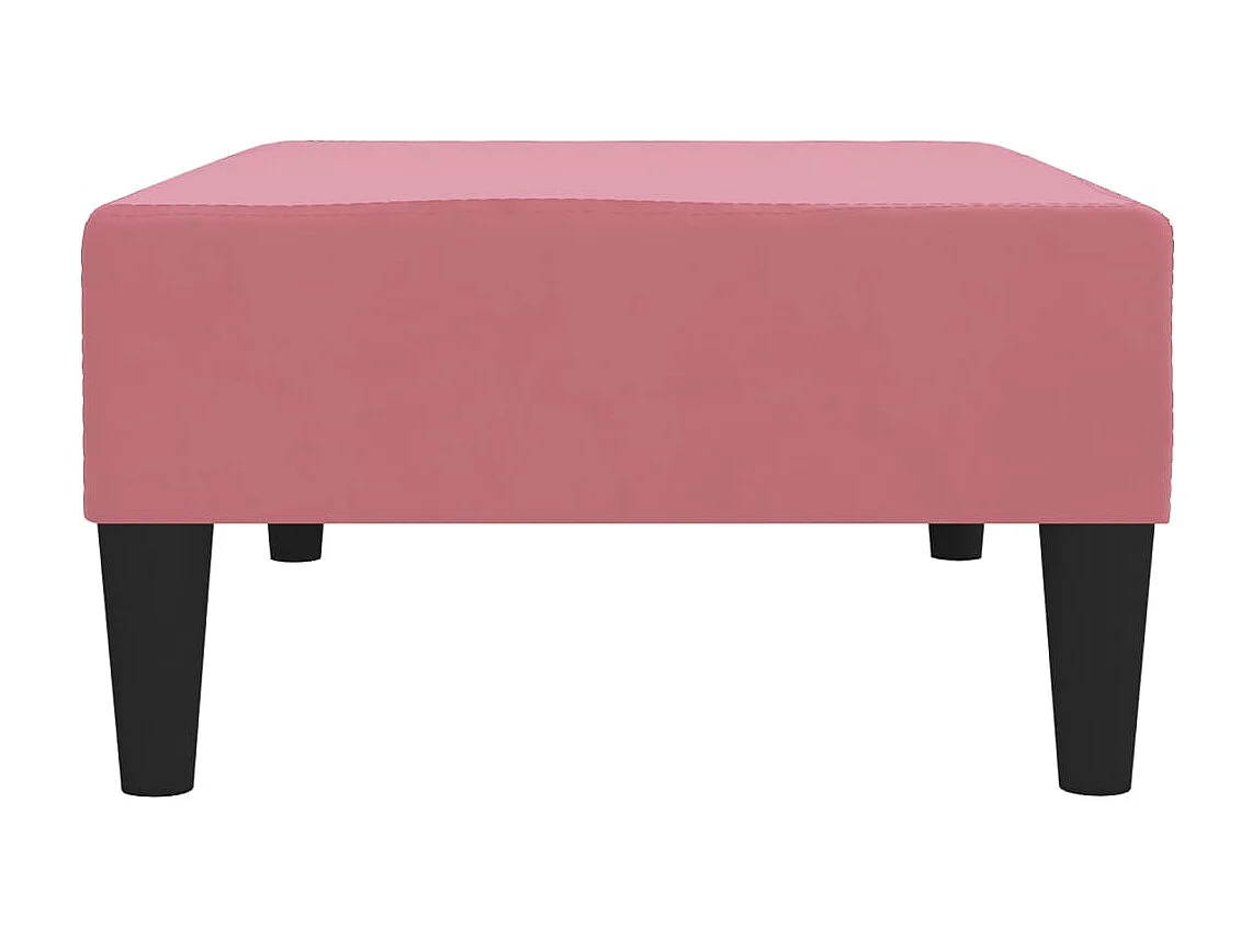 Roze voetenbank 78x56x32 cm fluweel