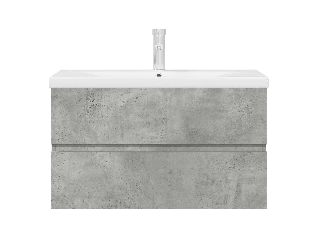 Set di mobili da bagno 2 pezzi grigio cemento