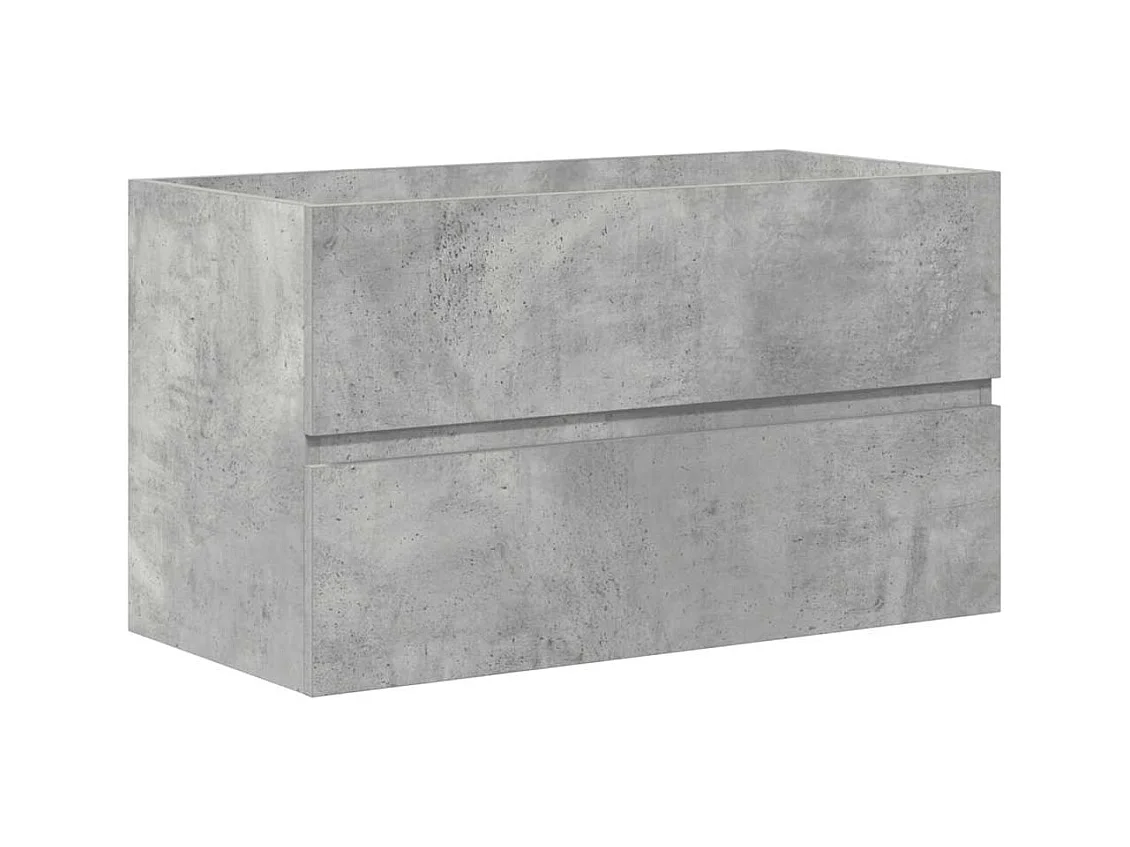 Set di mobili da bagno 2 pezzi grigio cemento