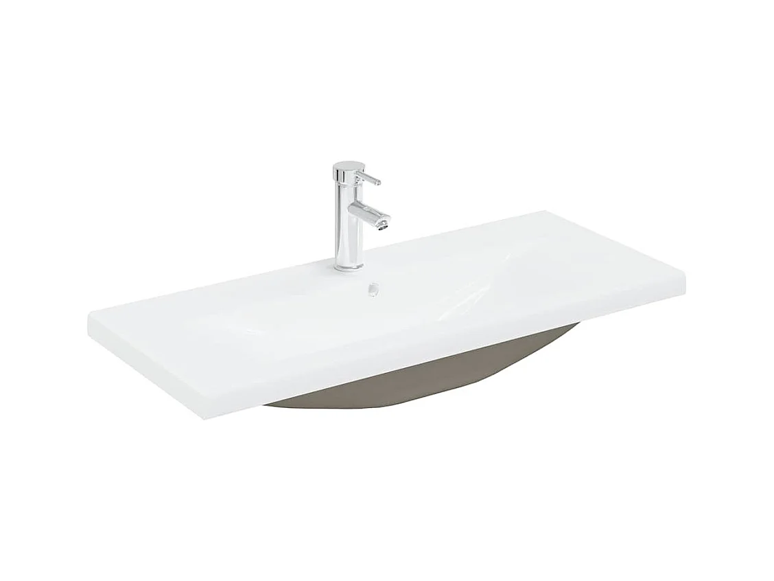 Set di mobili da bagno 2 pezzi grigio cemento