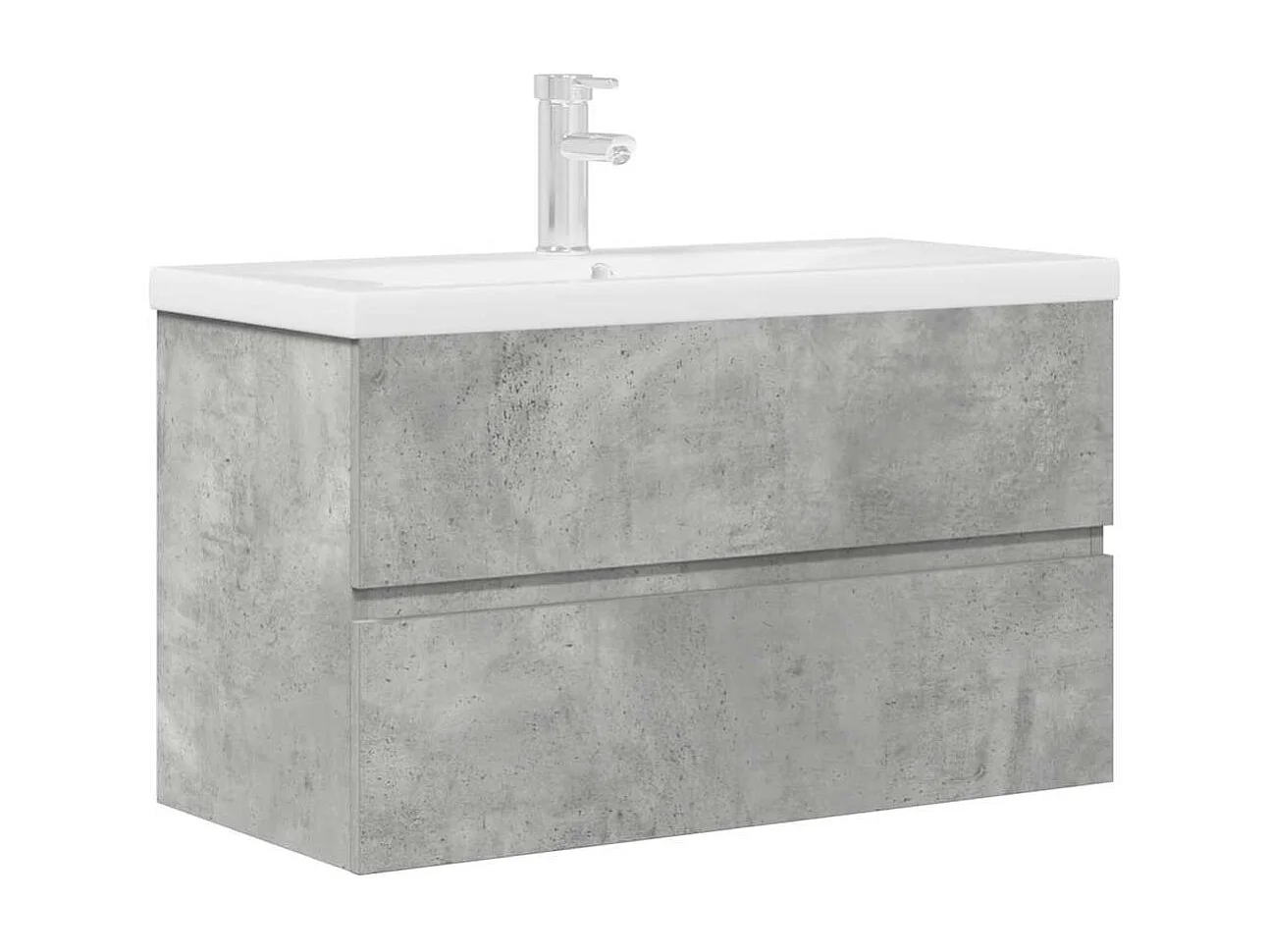 2-delige badkamermeubelset betongrijs