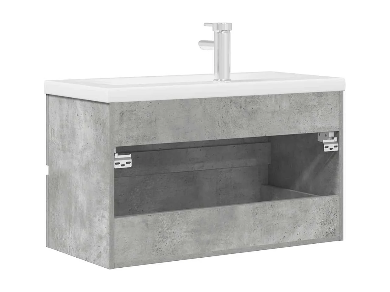 2-delige badkamermeubelset betongrijs