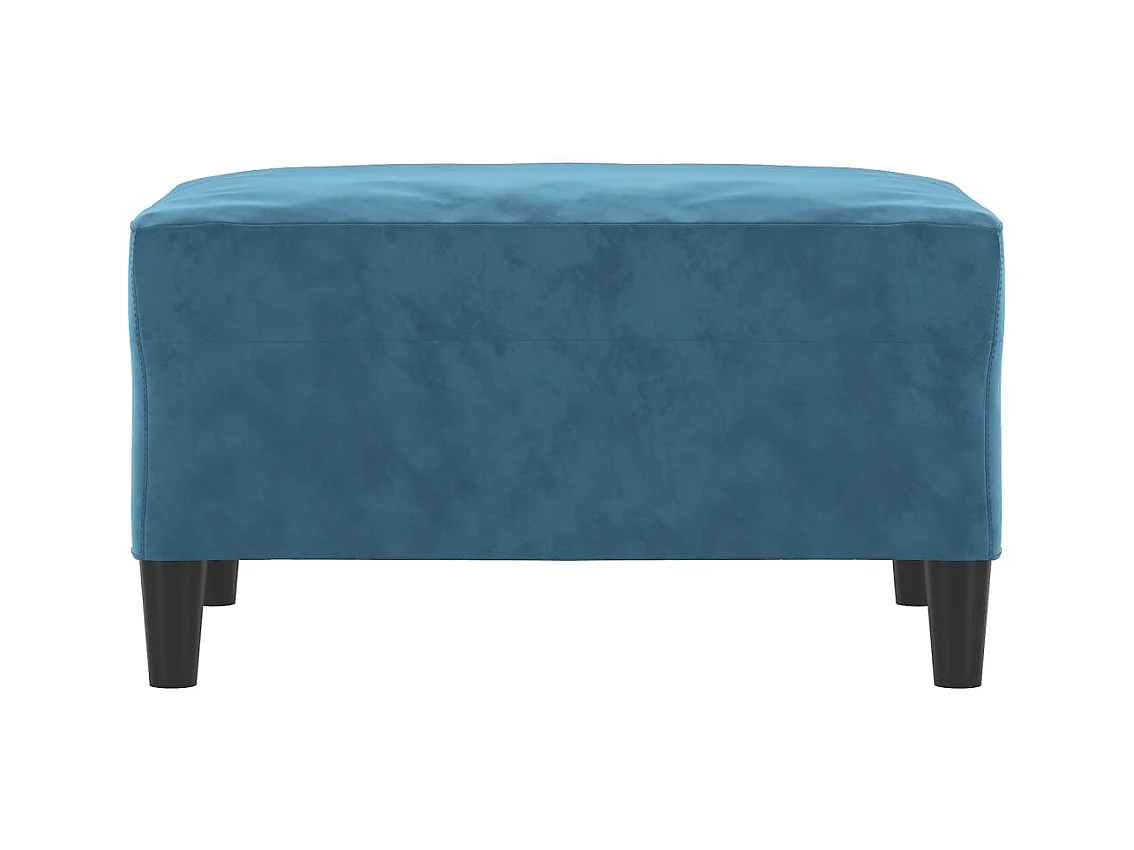 Poggiapiedi blu 70x55x41 cm velluto