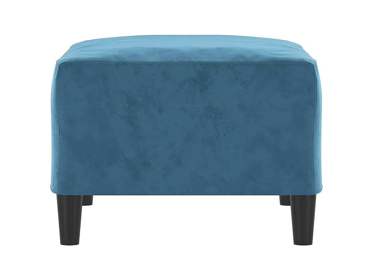 Poggiapiedi blu 70x55x41 cm velluto