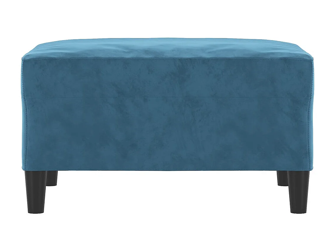 Blauwe voetenbank 70x55x41 cm fluweel