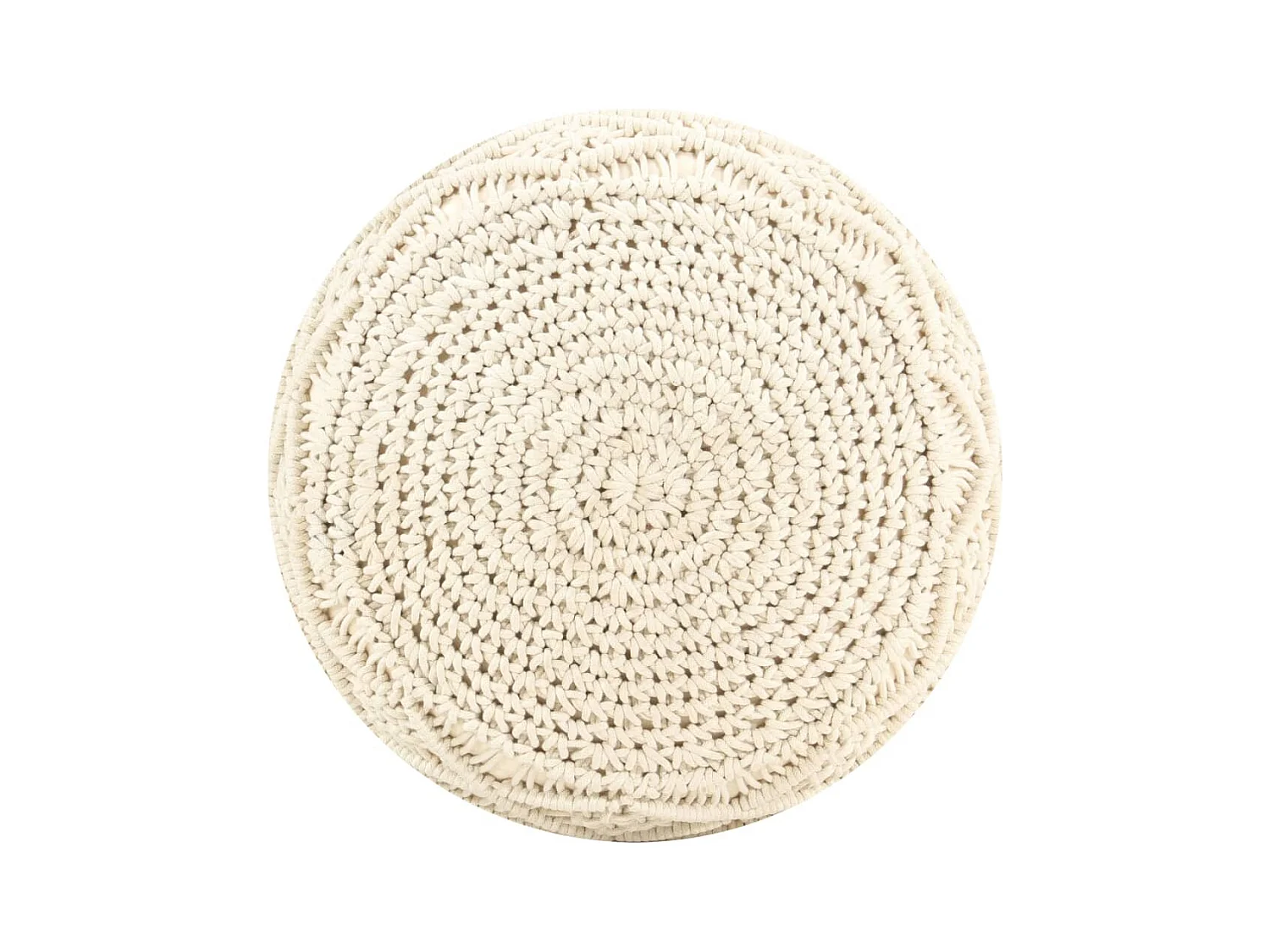 Handgemaakte macramé poef 45x30 cm katoen