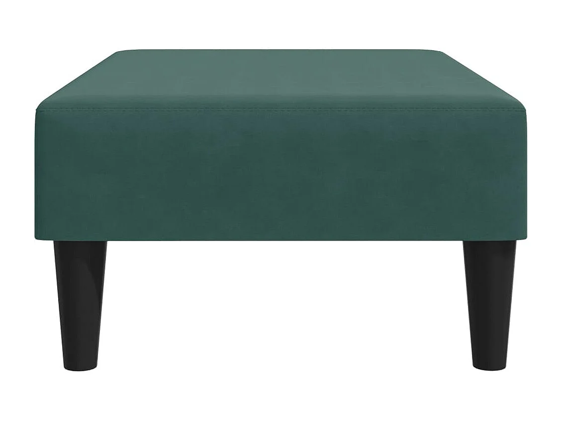 Poggiapiedi verde scuro 77x55x31 cm in velluto