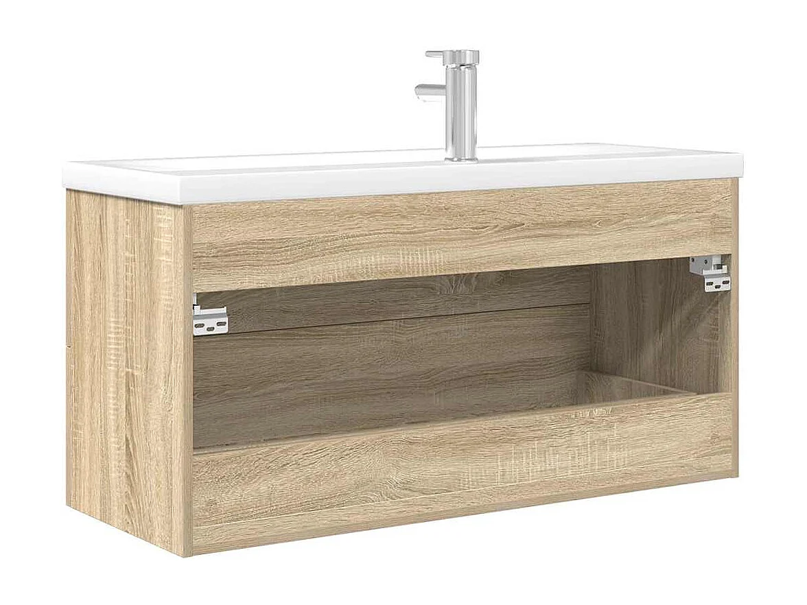 Ensemble de meubles de salle de bain 2 pcs chêne sonoma