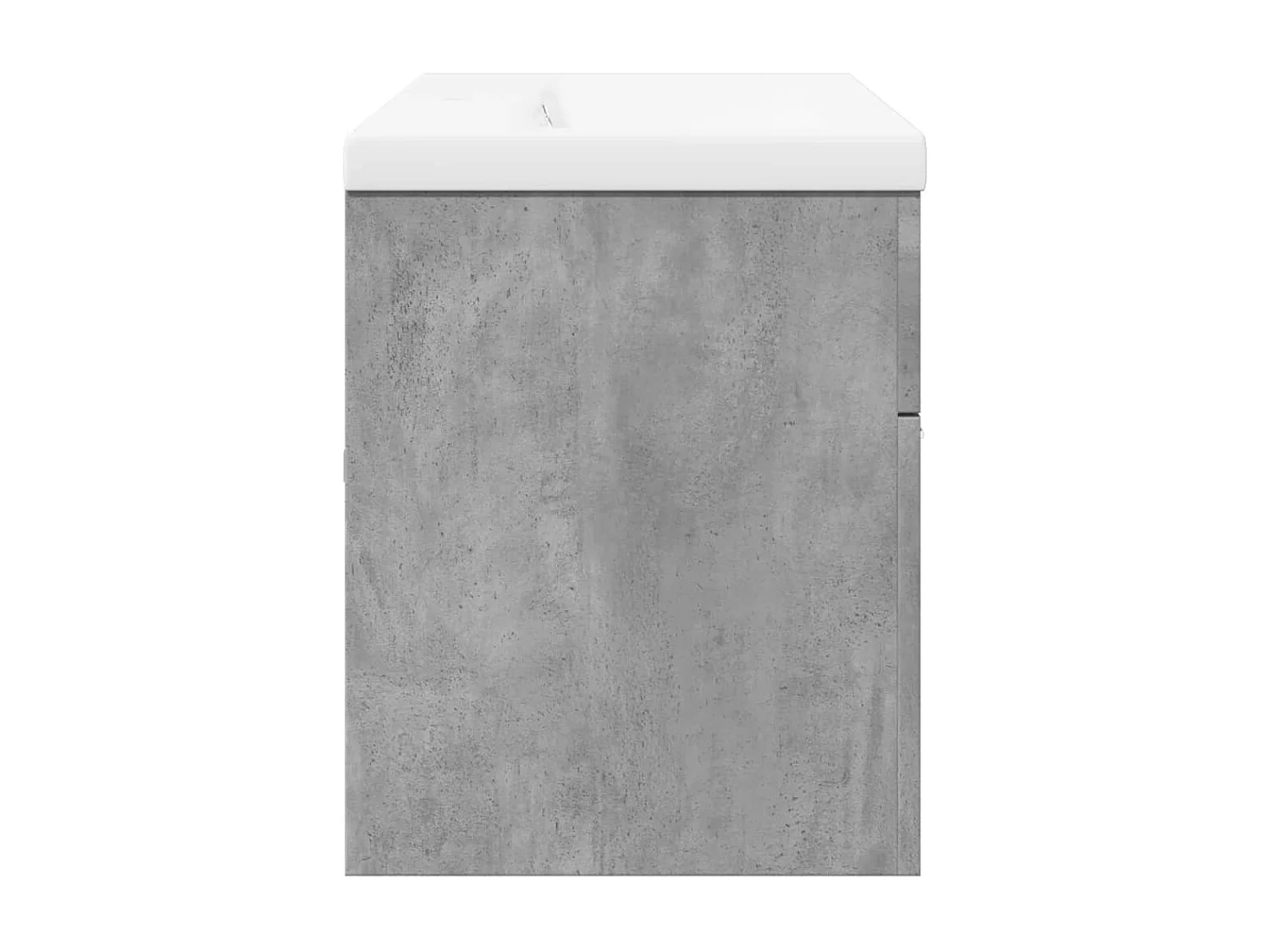 Mobile lavabo da bagno con vasca integrata in cemento grigio