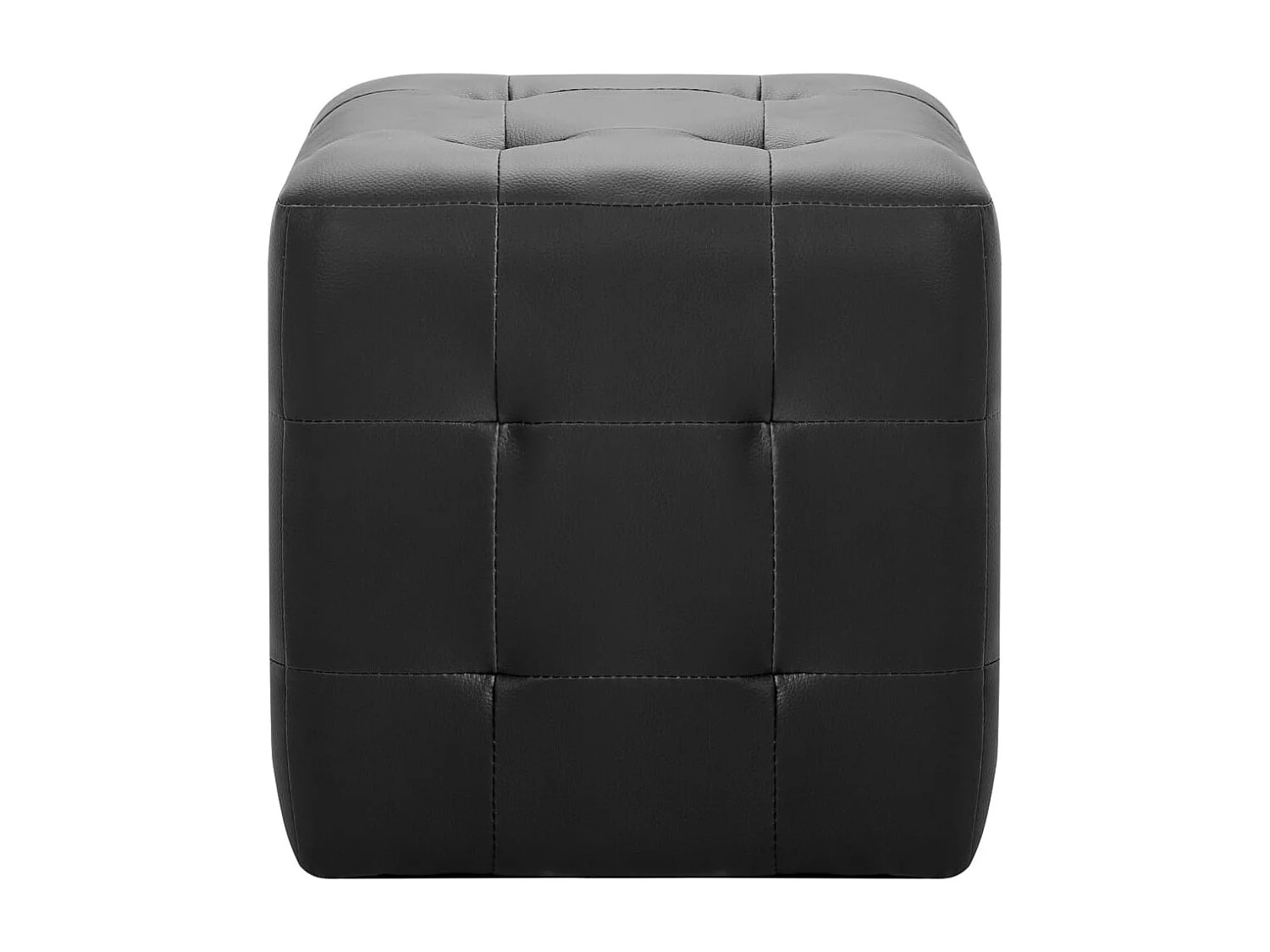 Pouf 2 pezzi Nero 30 x 30 x 30 cm Similpelle