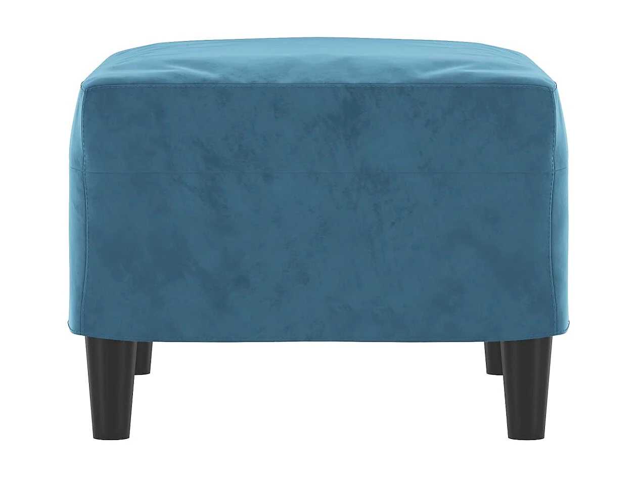 Reposapiés Azul 60x50x41 cm Terciopelo