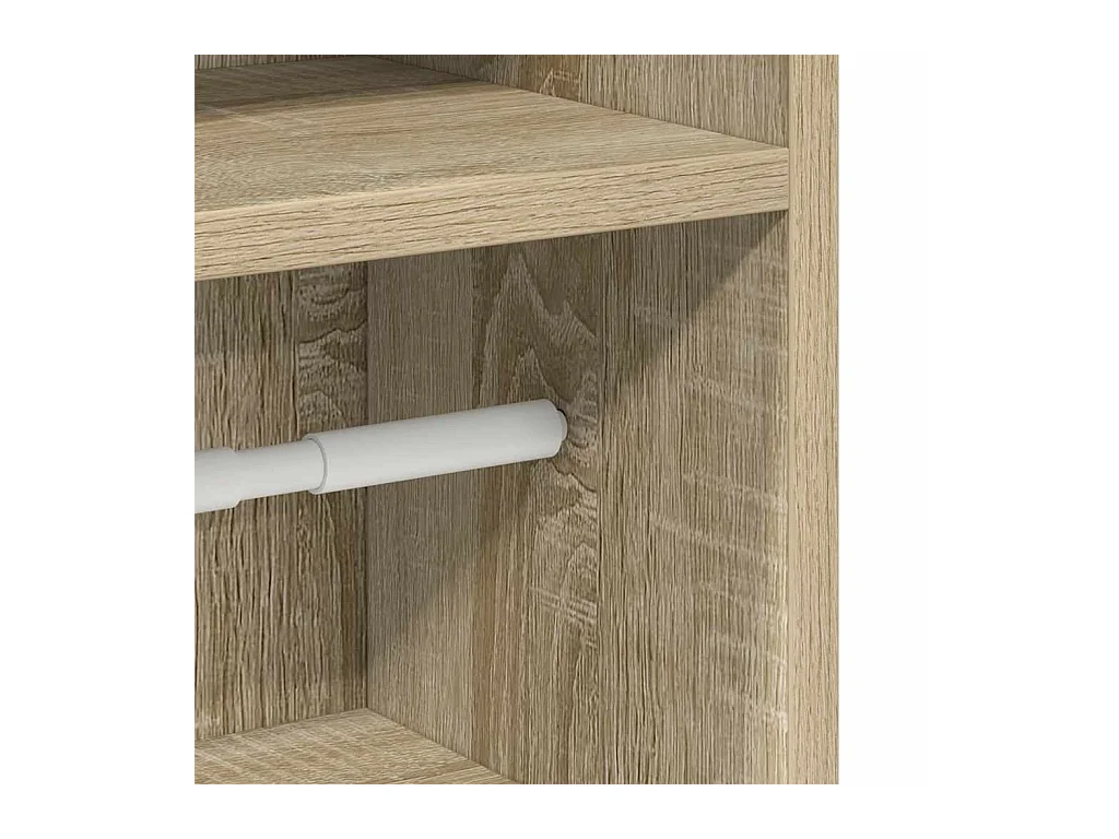 Mobile da bagno con portarotolo in rovere Sonoma