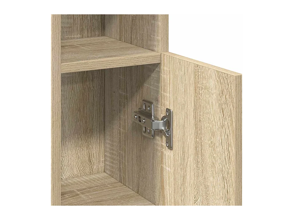 Mobile da bagno con portarotolo in rovere Sonoma