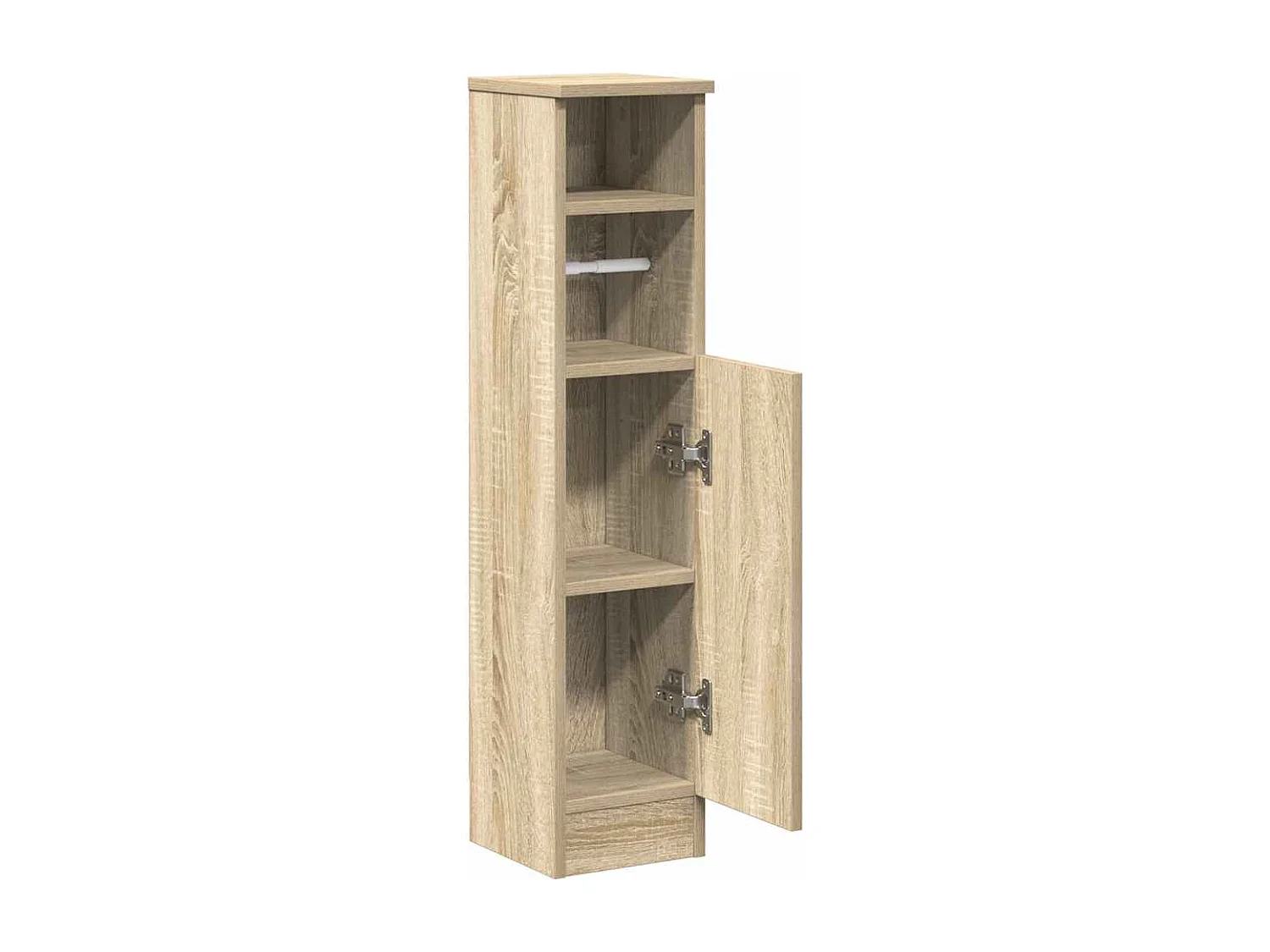 Meuble de salle de bain avec porte-rouleau chêne sonoma