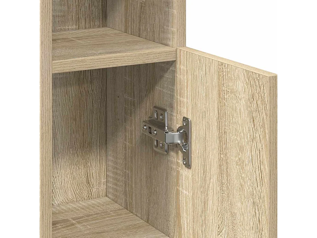 Meuble de salle de bain avec porte-rouleau chêne sonoma