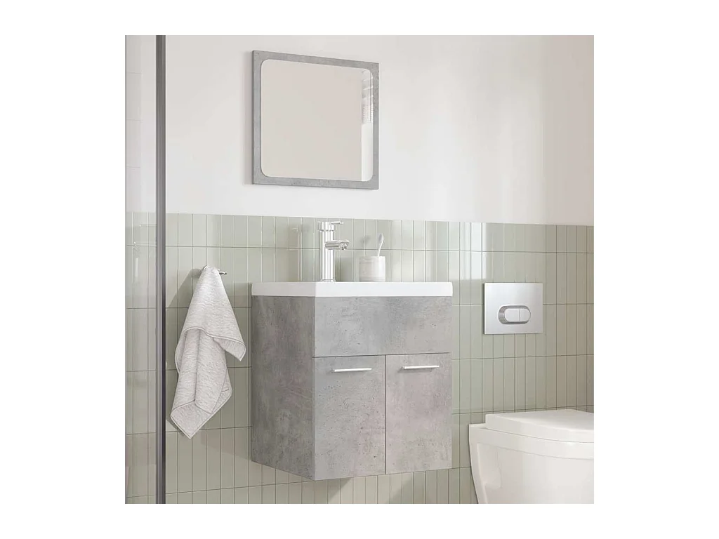 3-teiliges Badmöbel-Set Betongrau