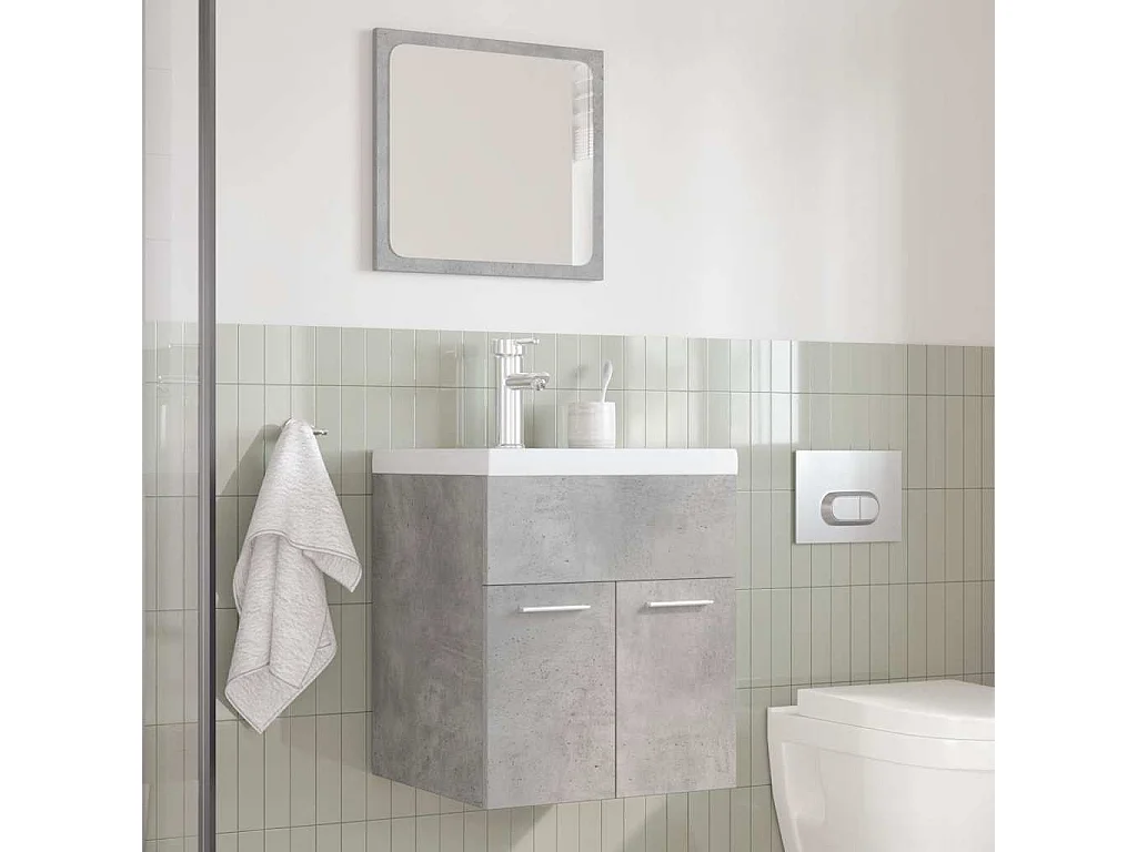 3-delige badkamermeubelset betongrijs