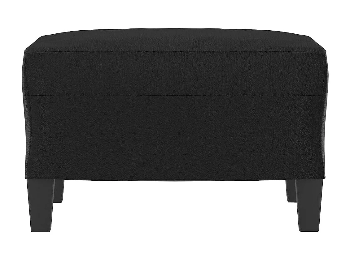 Reposapiés negro 60x50x41 cm Piel sintética