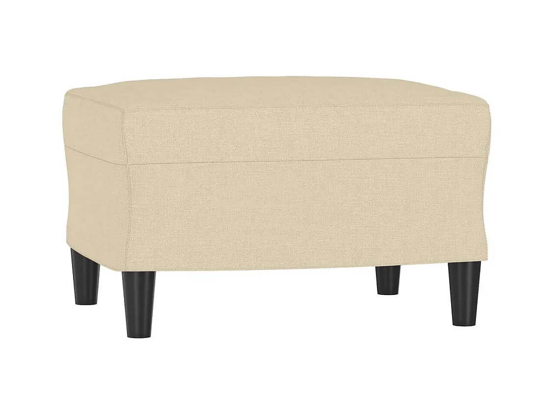 Crèmekleurige voetenbank 60x50x41 cm stof