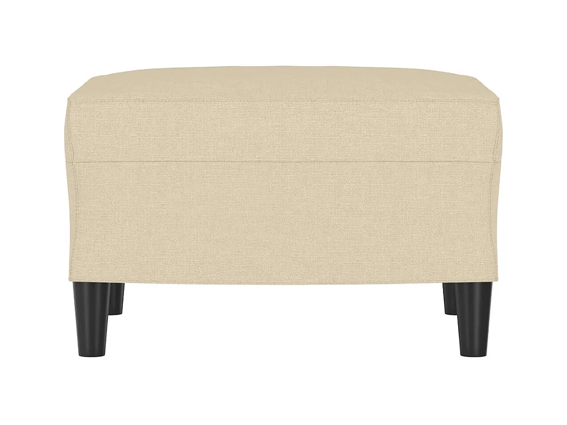 Crèmekleurige voetenbank 60x50x41 cm stof