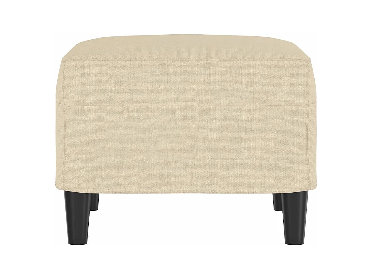 Crèmekleurige voetenbank 60x50x41 cm stof