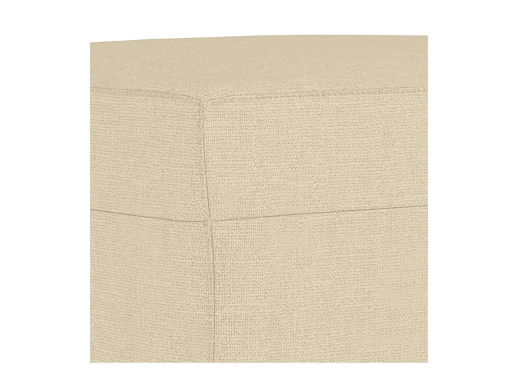 Crèmekleurige voetenbank 60x50x41 cm stof